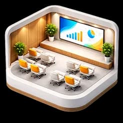 TV screen presentation 3D illustration