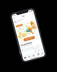 Mobile in-app advertising 3D illustration